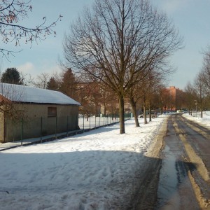chaloupka ve sněhu